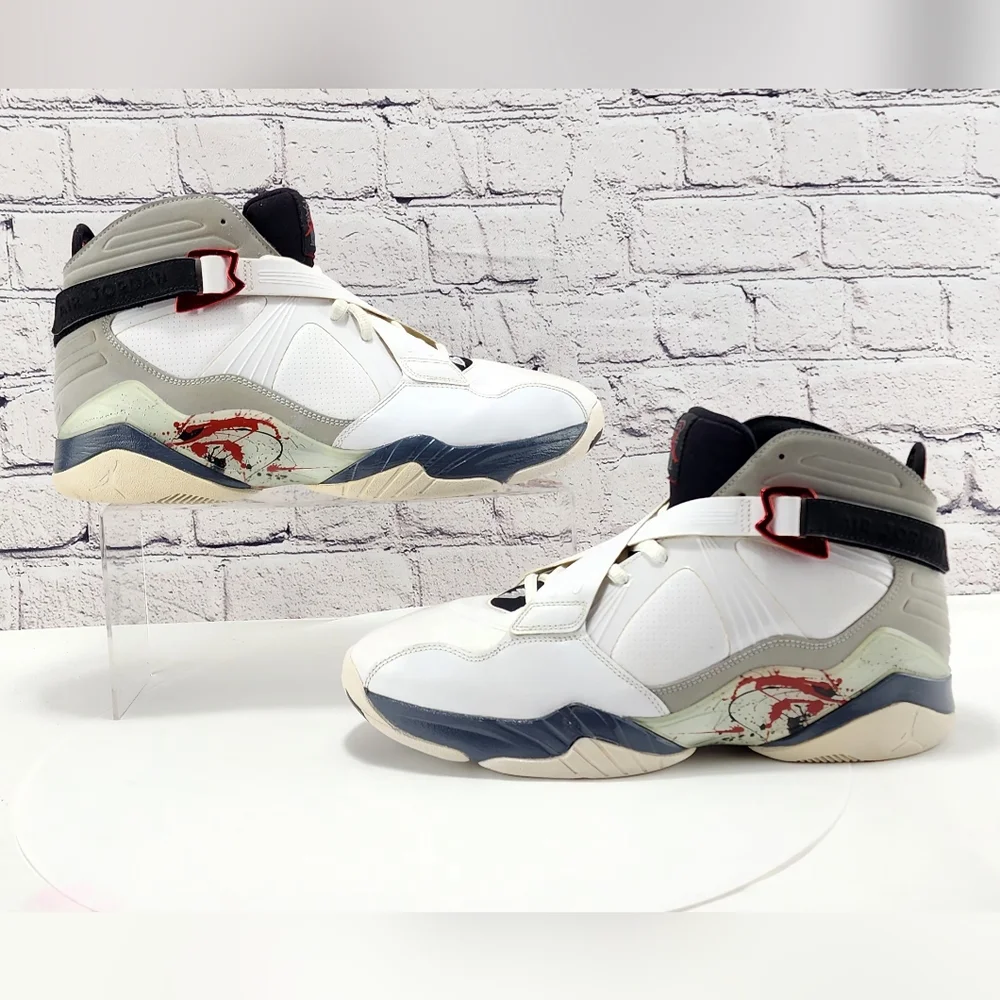 AIR JORDAN 8.0 VARSITY RED 2011- Sneakers, White/neutral Grey/flint, size 13